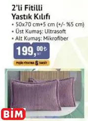 2’Lİ FİTİLLİ YASTIK KILIFI 2’Lİ FİTİLLİ YASTIK KILIFI